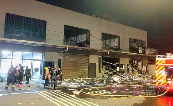台南中央廚房深夜氣爆 一民眾受傷送醫
