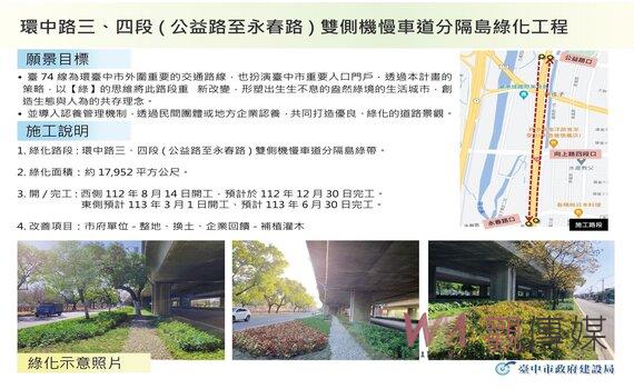 台中市府攜手台積電邁向永續 台74橋下綠化第三期明年完成