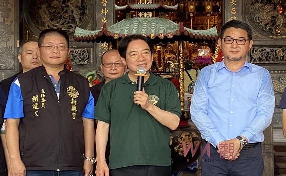 賴清德斗六新興宮斗南順安宮參香 劉建國籲支持值得信賴的選擇