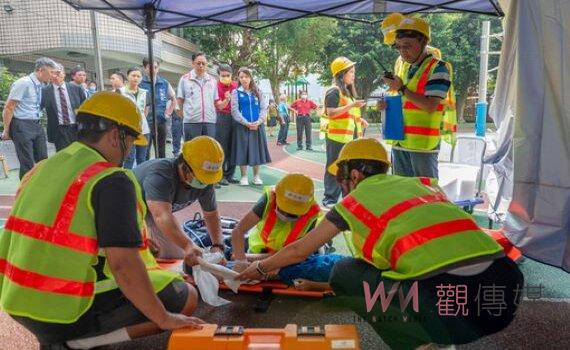 國家防災日落實校園防災教育  桃市府視察壽山國小地震避難演練   