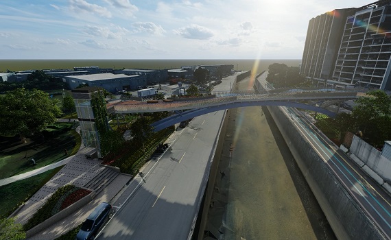 五股夏綠地新建跨河景觀橋　預計明年4月完工