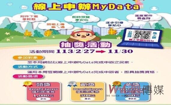 申辦稅務免出門！中市地稅局線上申辦MyData抽禮券活動開跑