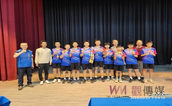 興華高級中學羽球隊再傳捷報　國中男生團體賽奪冠