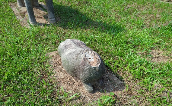 國定古蹟石像生羊首遭竊    竹市文化局通報文化部並報案
