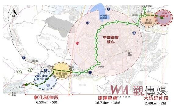 台中捷運綠線延伸向前邁進　啟動綜合規劃案採購作業