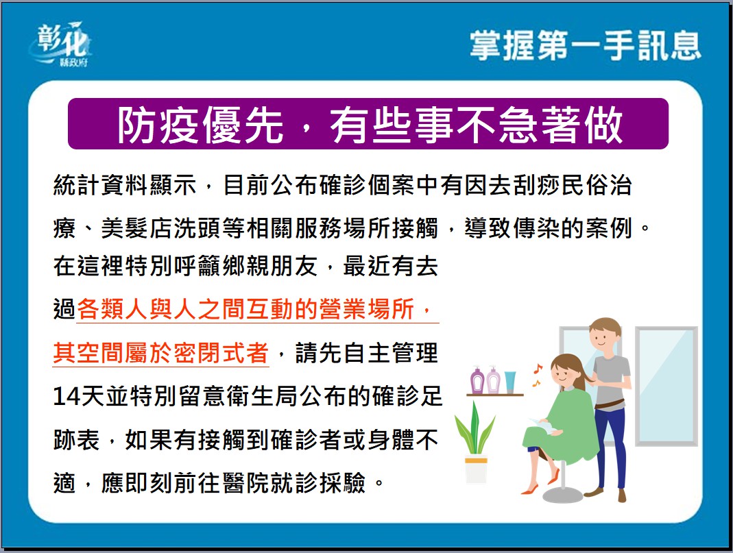 影／彰化新增傳染鏈為一家養身會館5人確診　本土個案增12例 - https://www.watchmedia01.com