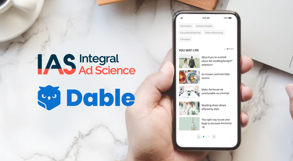 Dable 與全球網媒品質驗證公司 IAS 合作 鞏固品牌價值 - https://www.watchmedia01.com