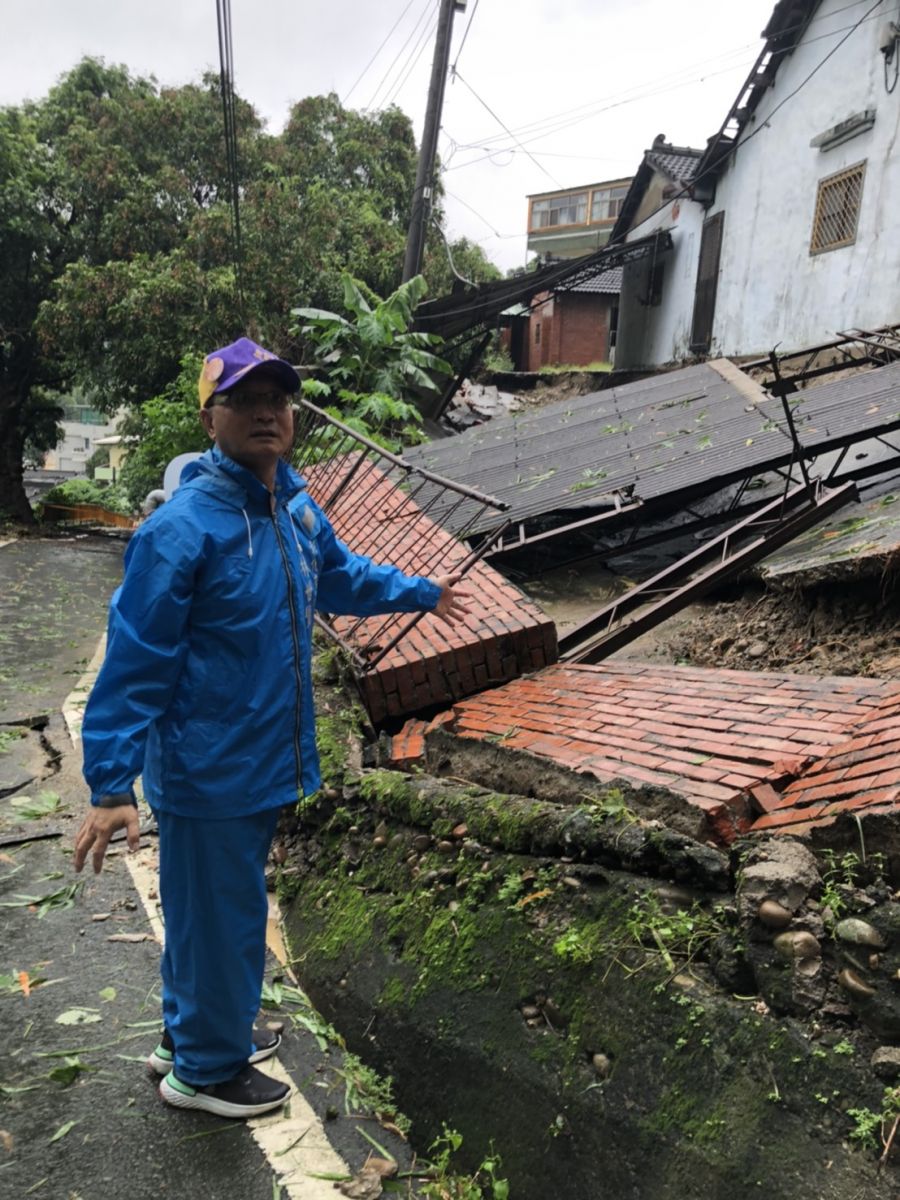 土石流災情毀2民宅　彰化市民宅圍牆滑落及路基掏空 - https://www.watchmedia01.com
