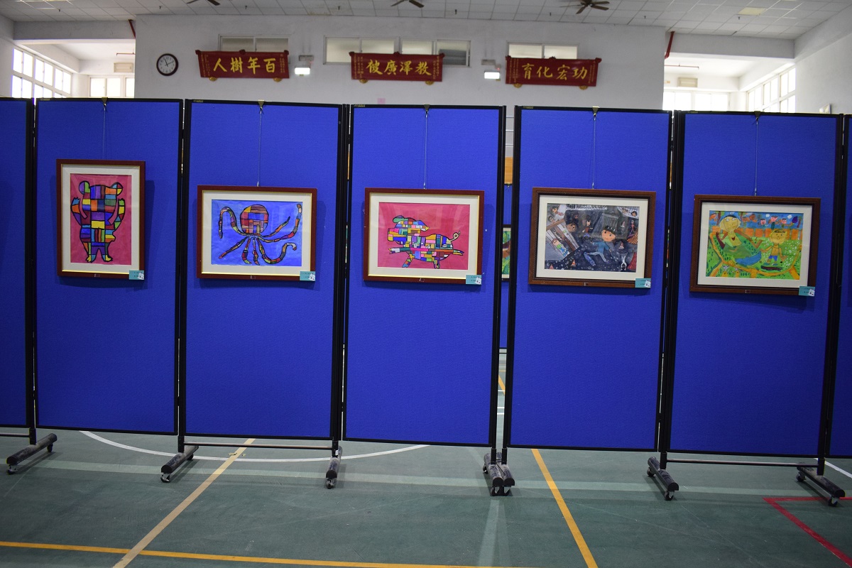 影／北港國中與南陽國小藝術聯展 上百件創意水彩畫學生相互觀摩 - https://www.watchmedia01.com
