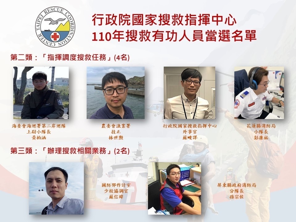 提振搜救工作效能樹立搜救典範 國搜中心舉辦110年搜救有功人員表揚活動 - https://www.watchmedia01.com