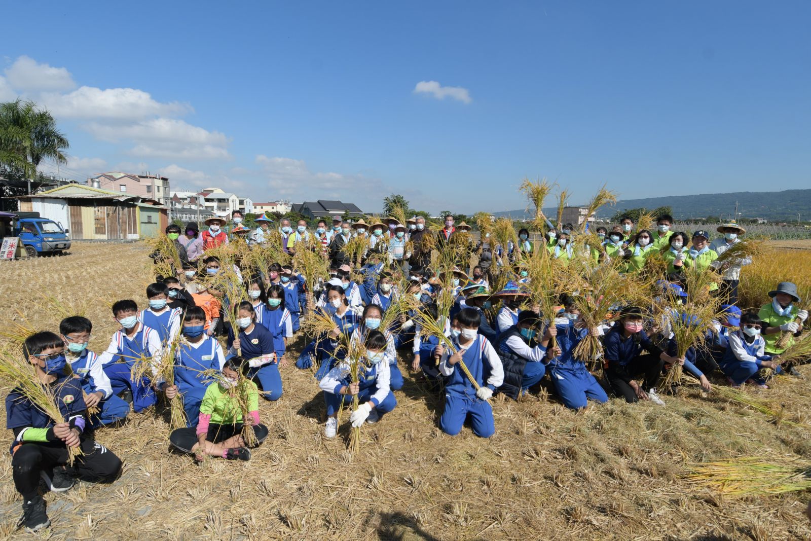 影／崙雅國小學童田間體驗稻子收割　幼兒園小朋友一旁觀摩 - https://www.watchmedia01.com