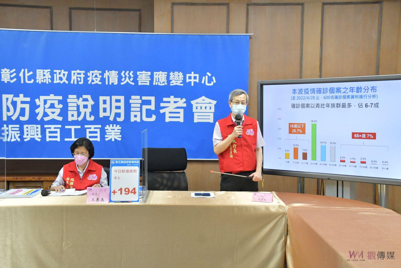 影／彰化縣新增194確診個案　莫德納疫苗校園接種5/2到校接種 - https://www.watchmedia01.com