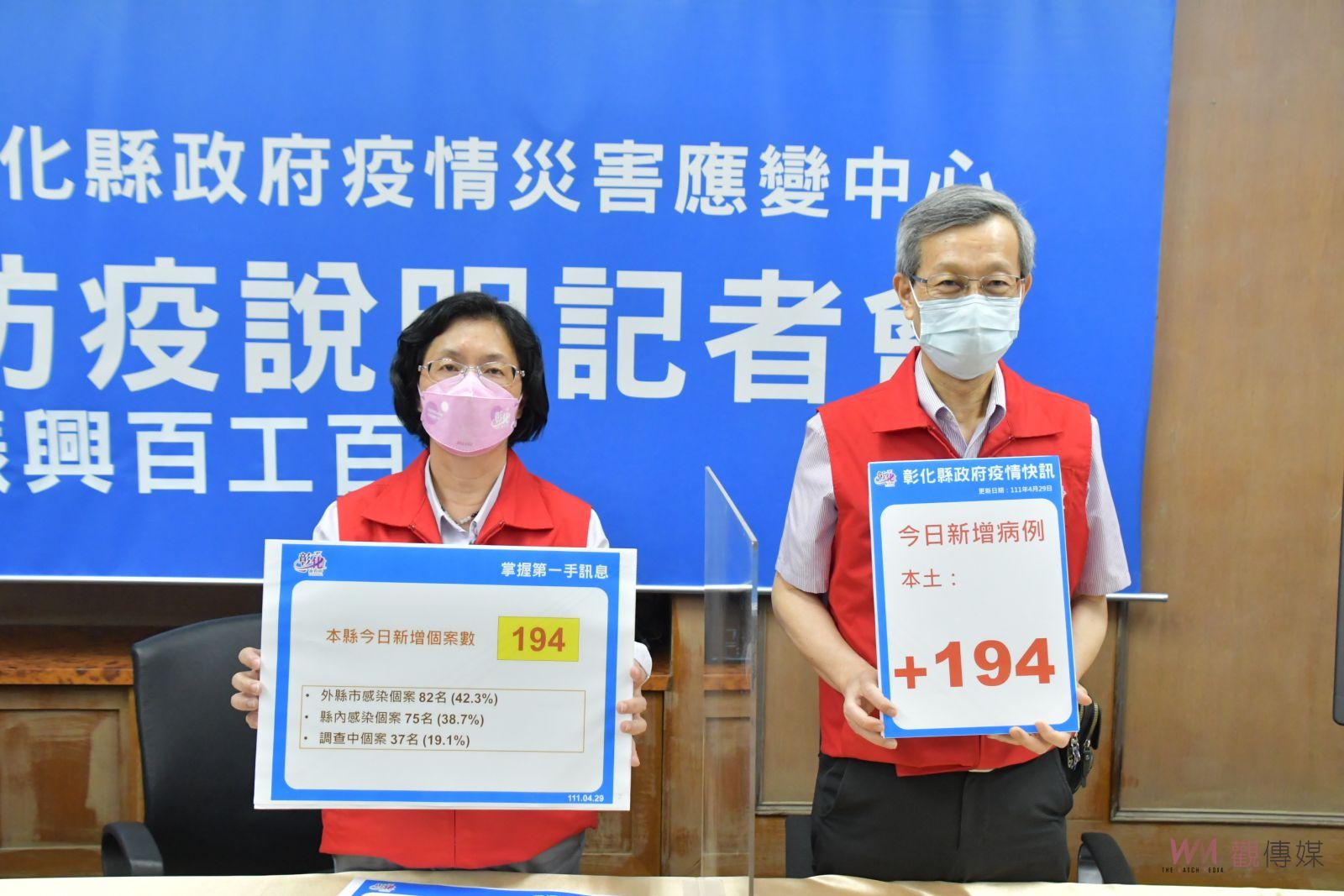 影／彰化縣新增194確診個案　莫德納疫苗校園接種5/2到校接種 - https://www.watchmedia01.com