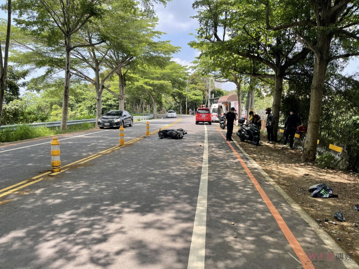影／彰139線芬園段發生摔車意外　騎士飛落邊坡肢體多處骨折 - https://www.watchmedia01.com