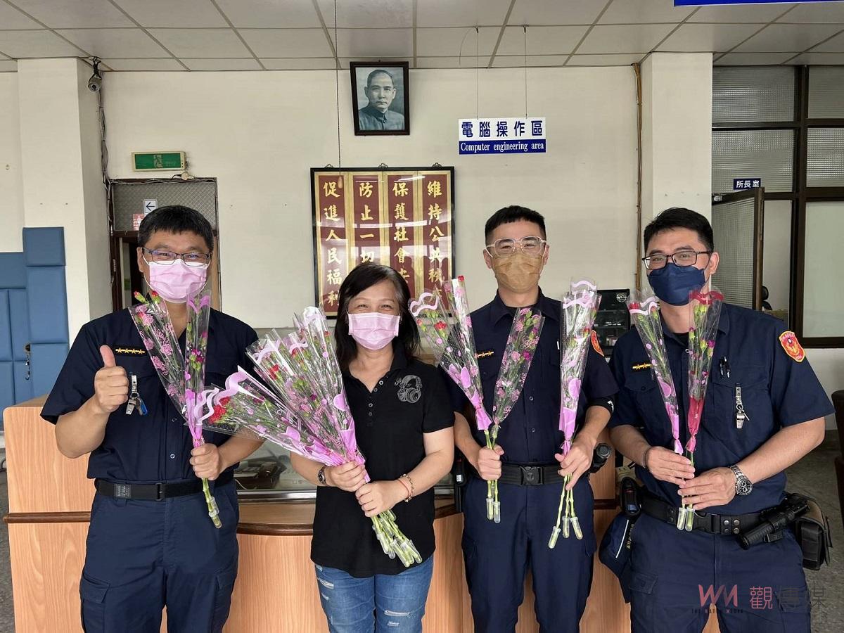 溫馨母親節分送康乃馨　臺西警暖心祝福 - https://www.watchmedia01.com