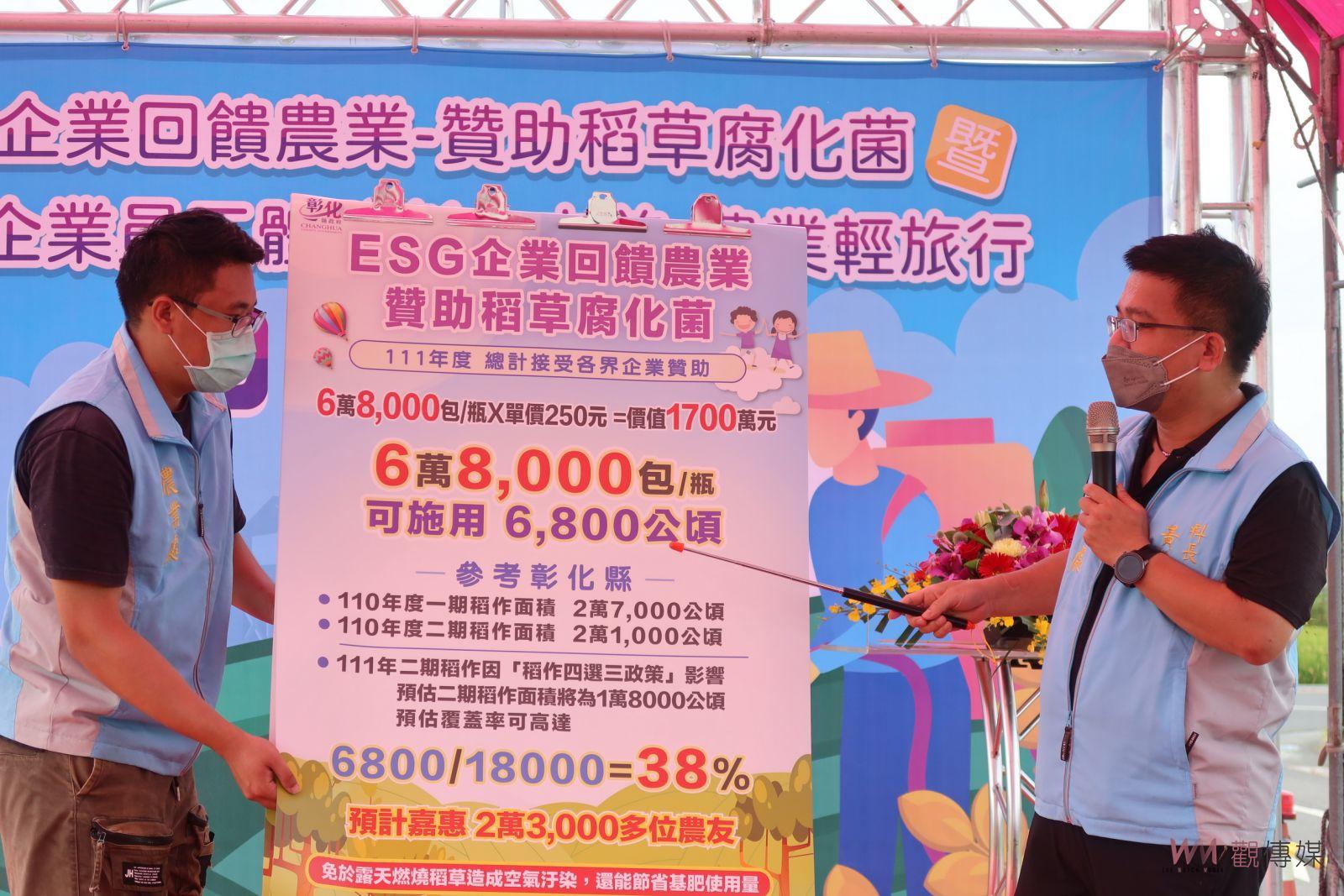 影／讓稻草變黃金！企業捐贈2萬6千包稻草腐化菌 - https://www.watchmedia01.com