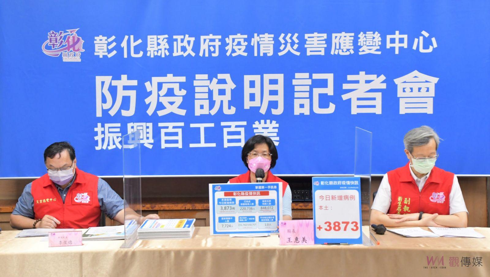 影／疫情從高原期下滑　彰化新增3873例確診　漸進入常態流行期 - https://www.watchmedia01.com