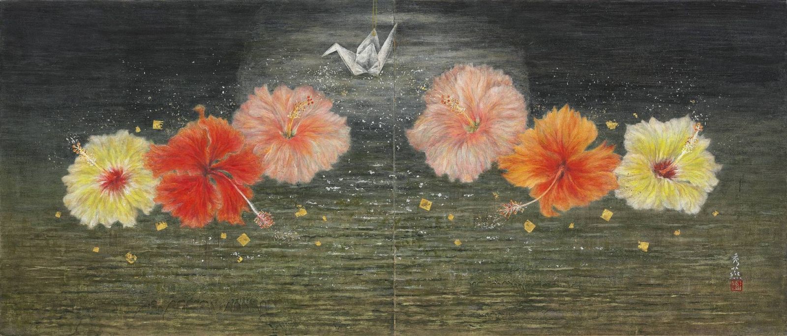 「花開了」膠彩創作展 以臺灣花果傳遞樂觀能量 - https://www.watchmedia01.com