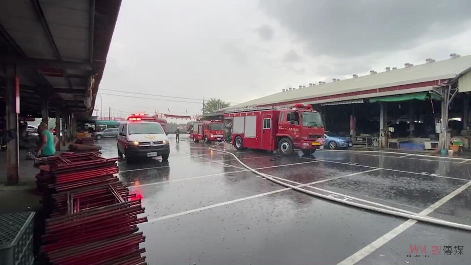 影／田中果菜市場內普渡公廟火警！濃煙夾雜著火舌不斷竄出 - https://www.watchmedia01.com