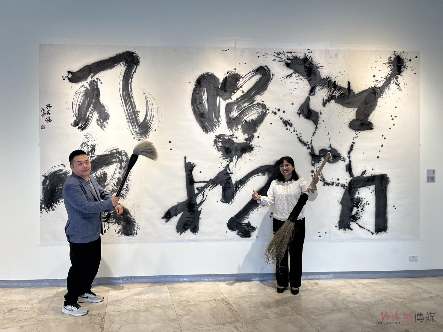 影／書法軟化火爆浪子　彰化縣美術家接力展第109棒施承佑書法展 - https://www.watchmedia01.com