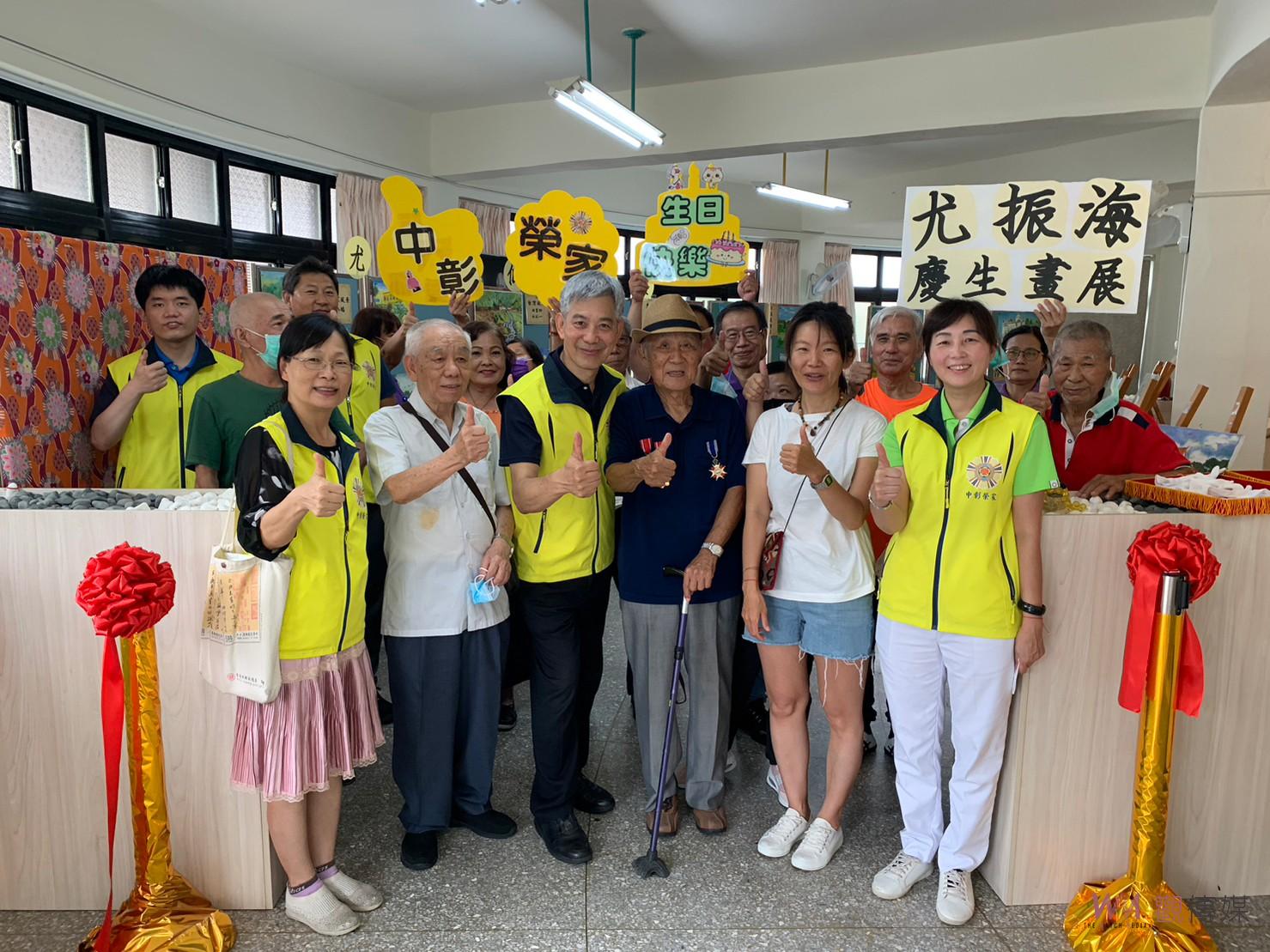 影／有「藝術」！九旬榮民尤振海愛作畫　中彰榮家辦理圓夢慶生畫展 - https://www.watchmedia01.com