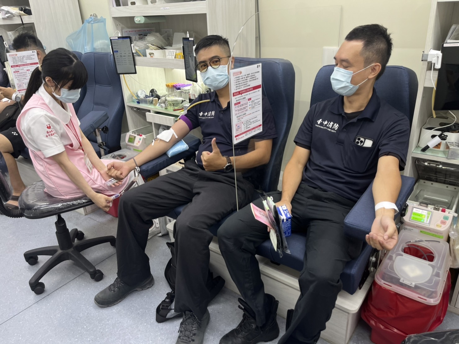 與消防齊肩捐血延續愛 台中消防號召捐熱血 - https://www.watchmedia01.com