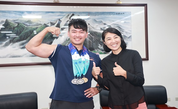 埔里消防員林冠儀勇奪世界警消運動會1金3銀 南投縣長許淑華接見表揚 - https://www.watchmedia01.com