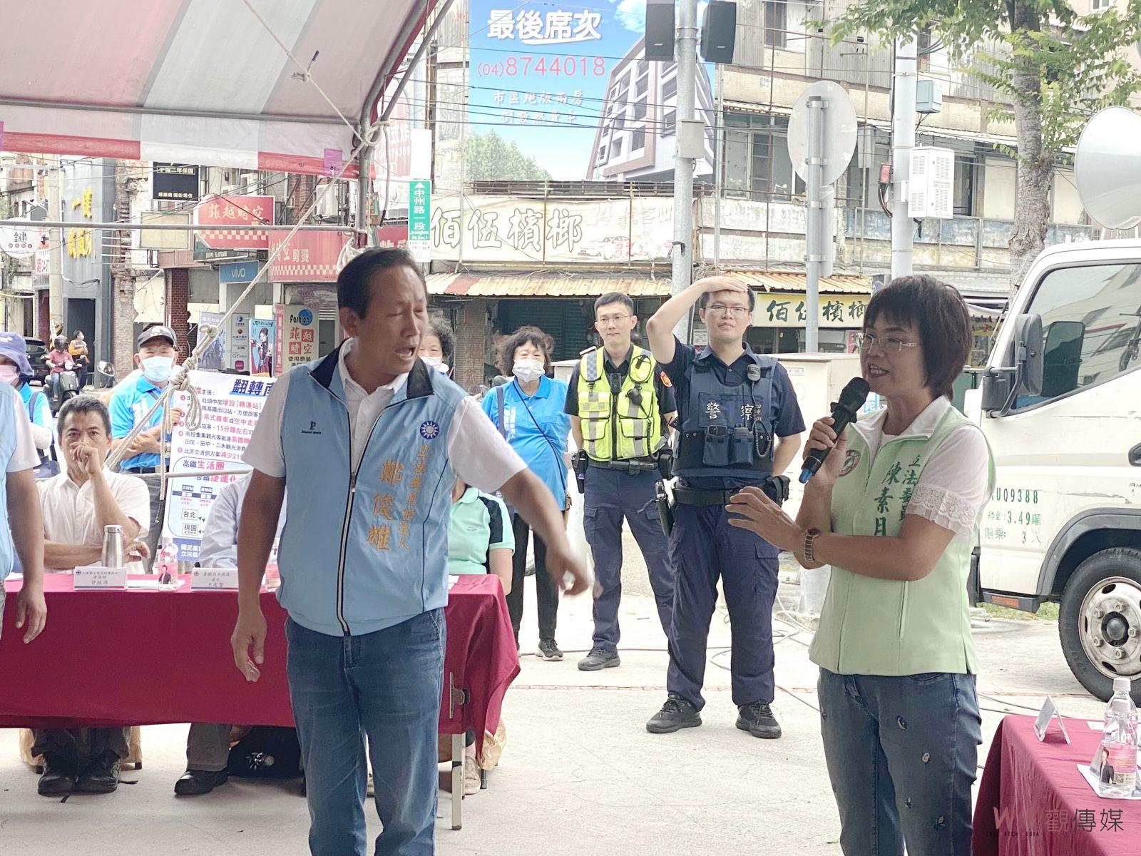影／高鐵彰化站與台鐵轉乘接駁　引爆立委選戰　藍綠火爆交鋒 - https://www.watchmedia01.com