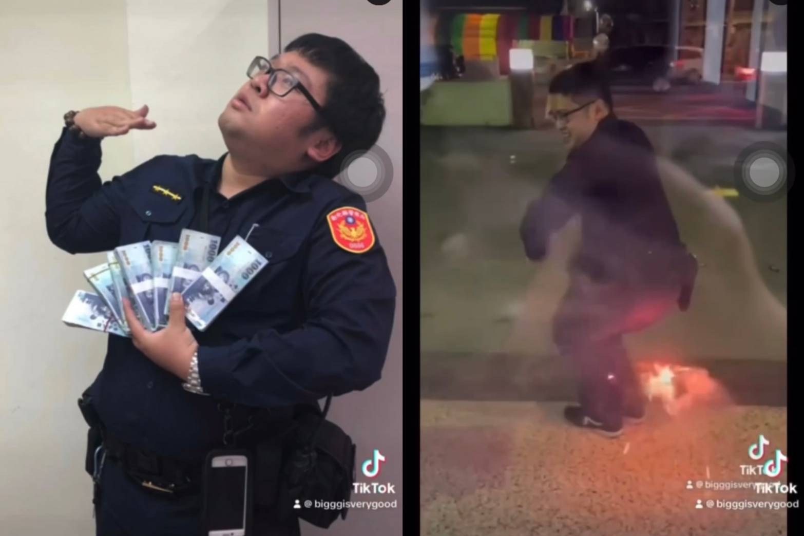 （有影片）／員警身穿制服插仙女棒點火拍片　警察局開鍘重懲記1大過 - https://www.watchmedia01.com