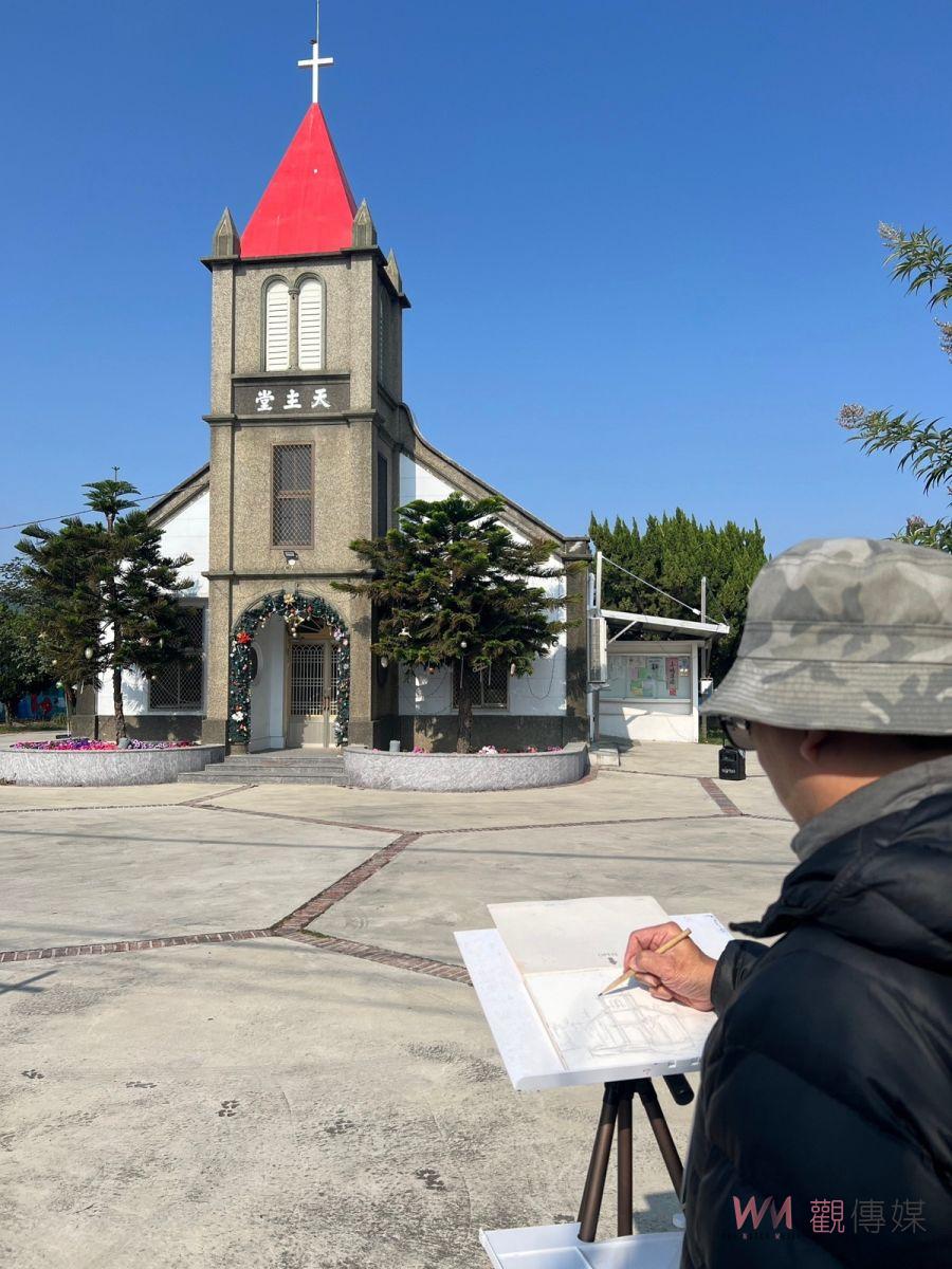 跟著畫家去雲林教堂寫生　台西藝術協會公益繪畫 - https://www.watchmedia01.com