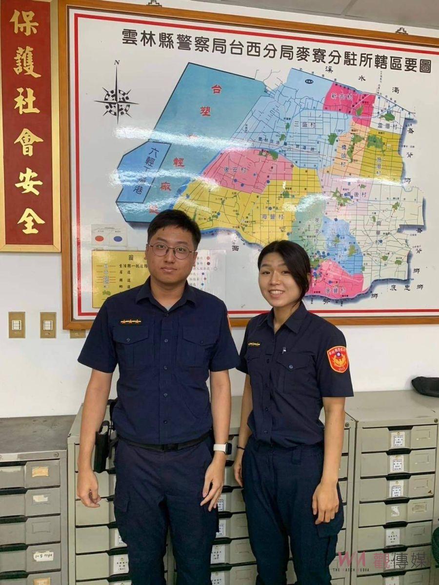 路燈傾斜臺西警現場維安 協助搶修恢復用路安全 - https://www.watchmedia01.com