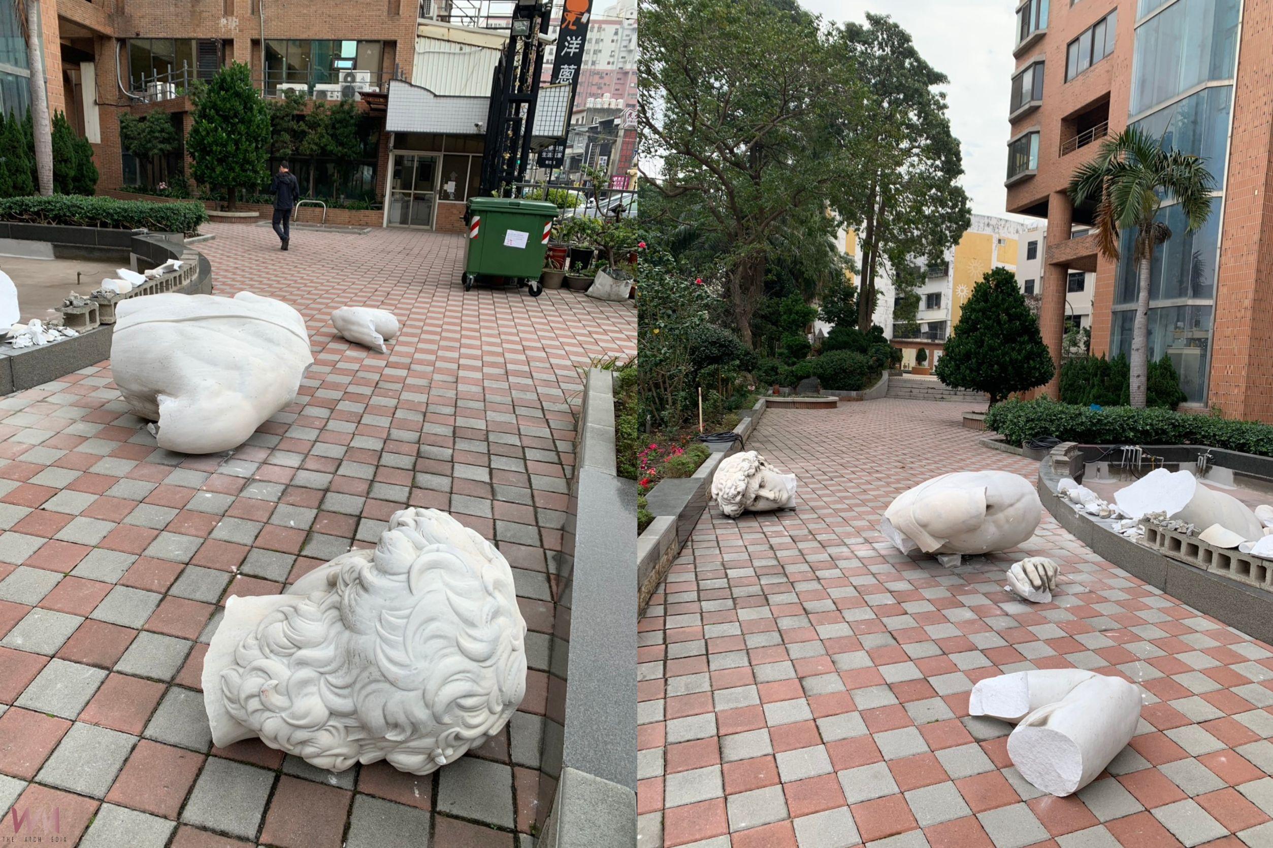 大衛GG！彰化市大衛雕像在6.4級地震中倒塌　碎片散落一地 - https://www.watchmedia01.com