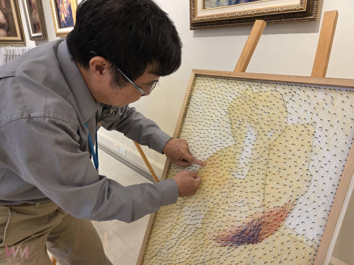 陳正浩釘線畫嘉創展出 點線面共構立體藝術之美 - https://www.watchmedia01.com