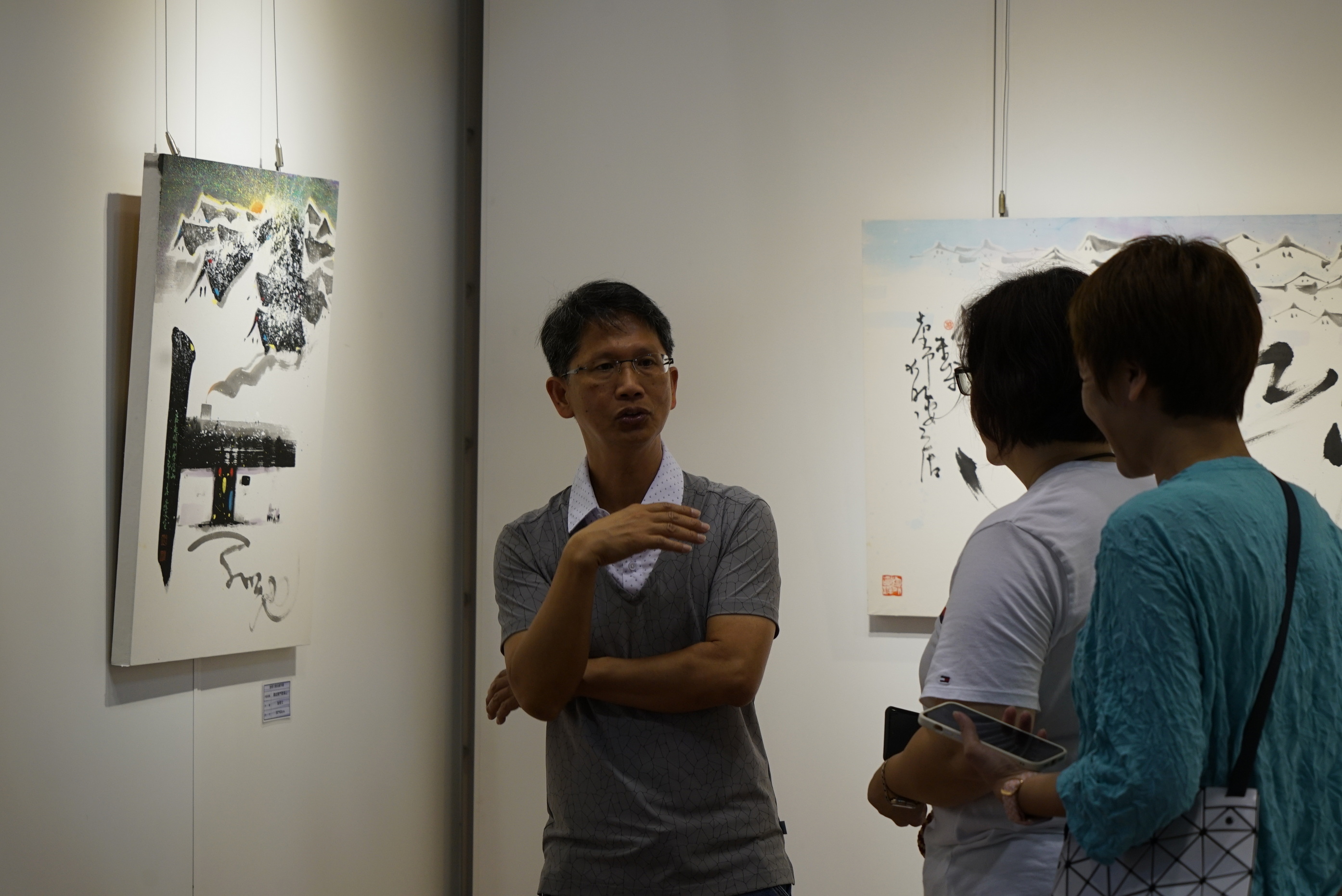 (有影片)/施景文新文人書畫展 融合傳統筆法與現代色彩詮釋東方美學 - https://www.watchmedia01.com