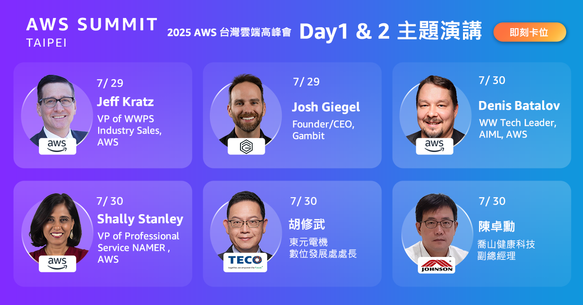 最後報名機會！2025 AWS 台灣雲端高峰會 即將登場 4 大亮點搶先看！ - https://www.watchmedia01.com