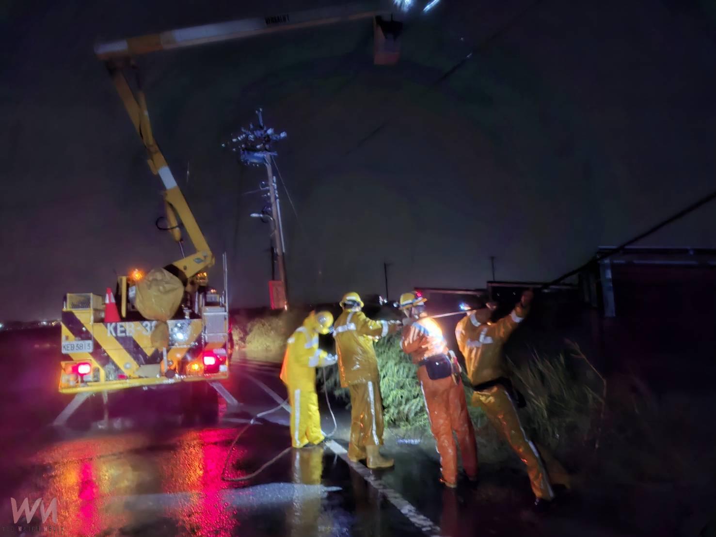 台電正全力動員 積極搶修沿海楊柳颱風災後供電 - https://www.watchmedia01.com