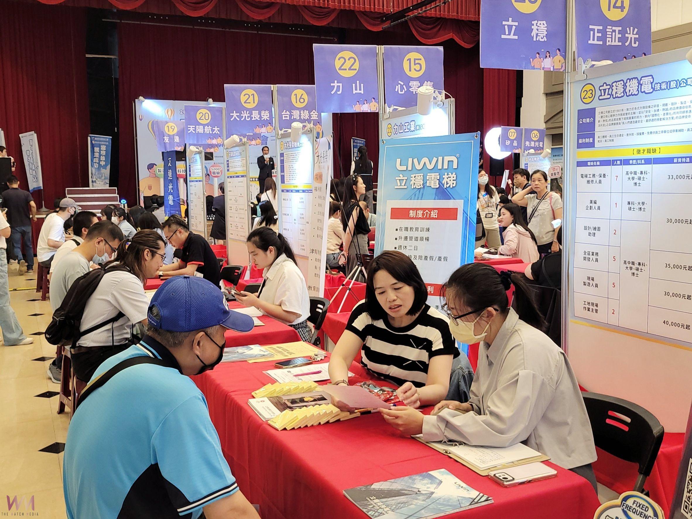 媒合率達6成！中市府暑期最大場就業博覽會開跑　50家企業釋逾3000職缺 - https://www.watchmedia01.com