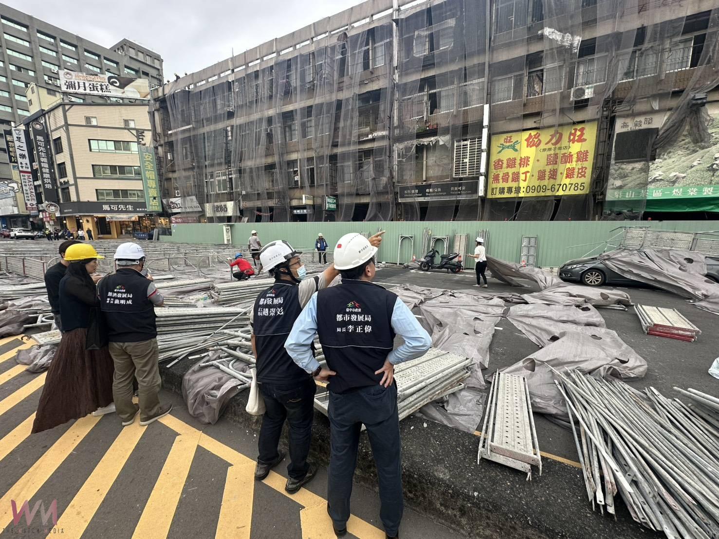 中央市場鷹架倒塌　中市府勒令停工依法開罰18萬元 - https://www.watchmedia01.com