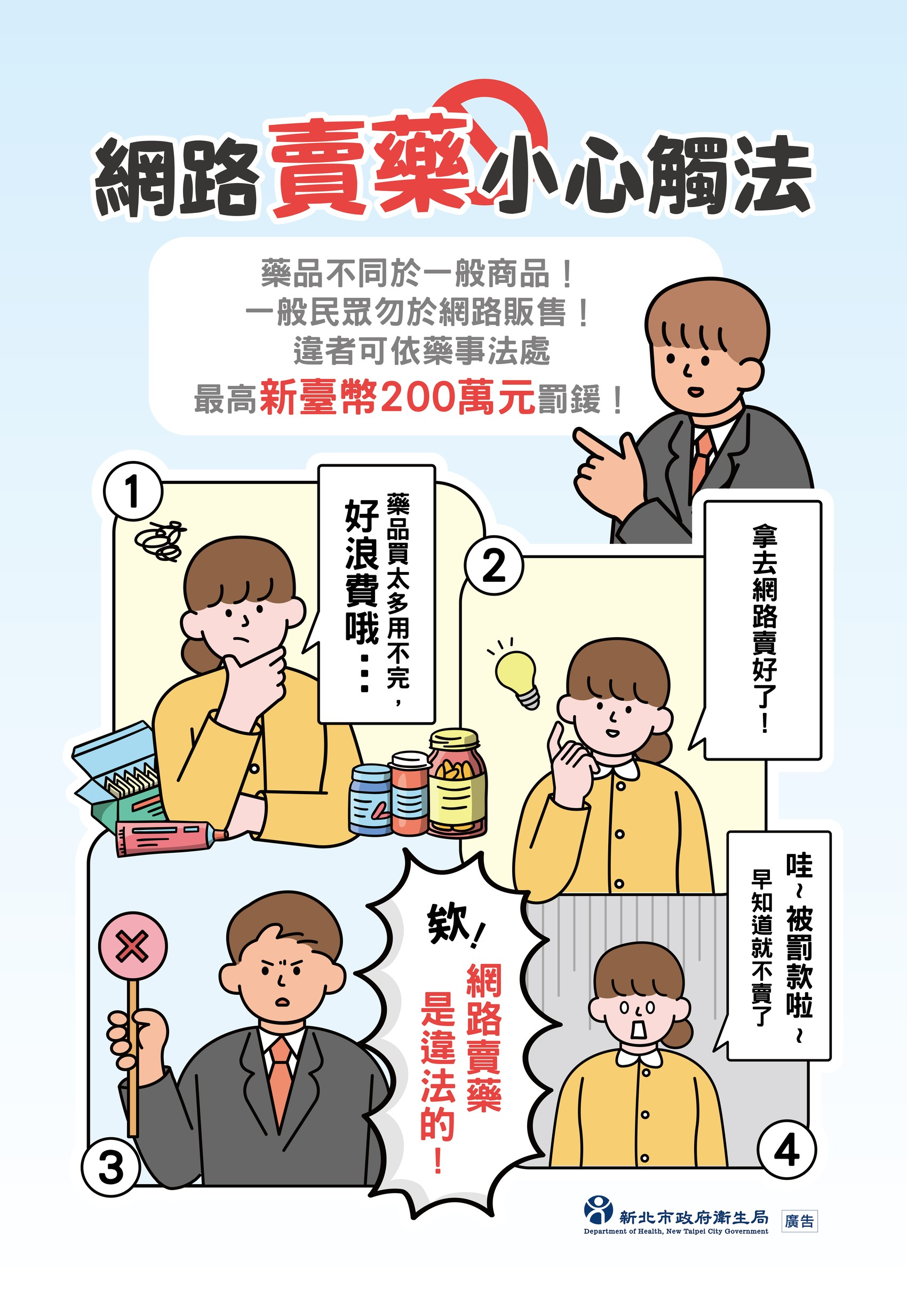 網路轉售藥品與醫療器材恐觸法! 新北衛生局提醒網路購物須謹慎 - https://www.watchmedia01.com