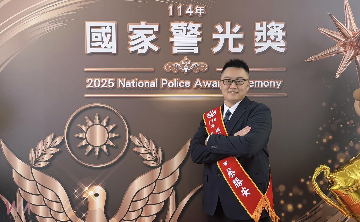 北港分局蔡勝安獲國家警光獎　反黑肅槍績優受肯定