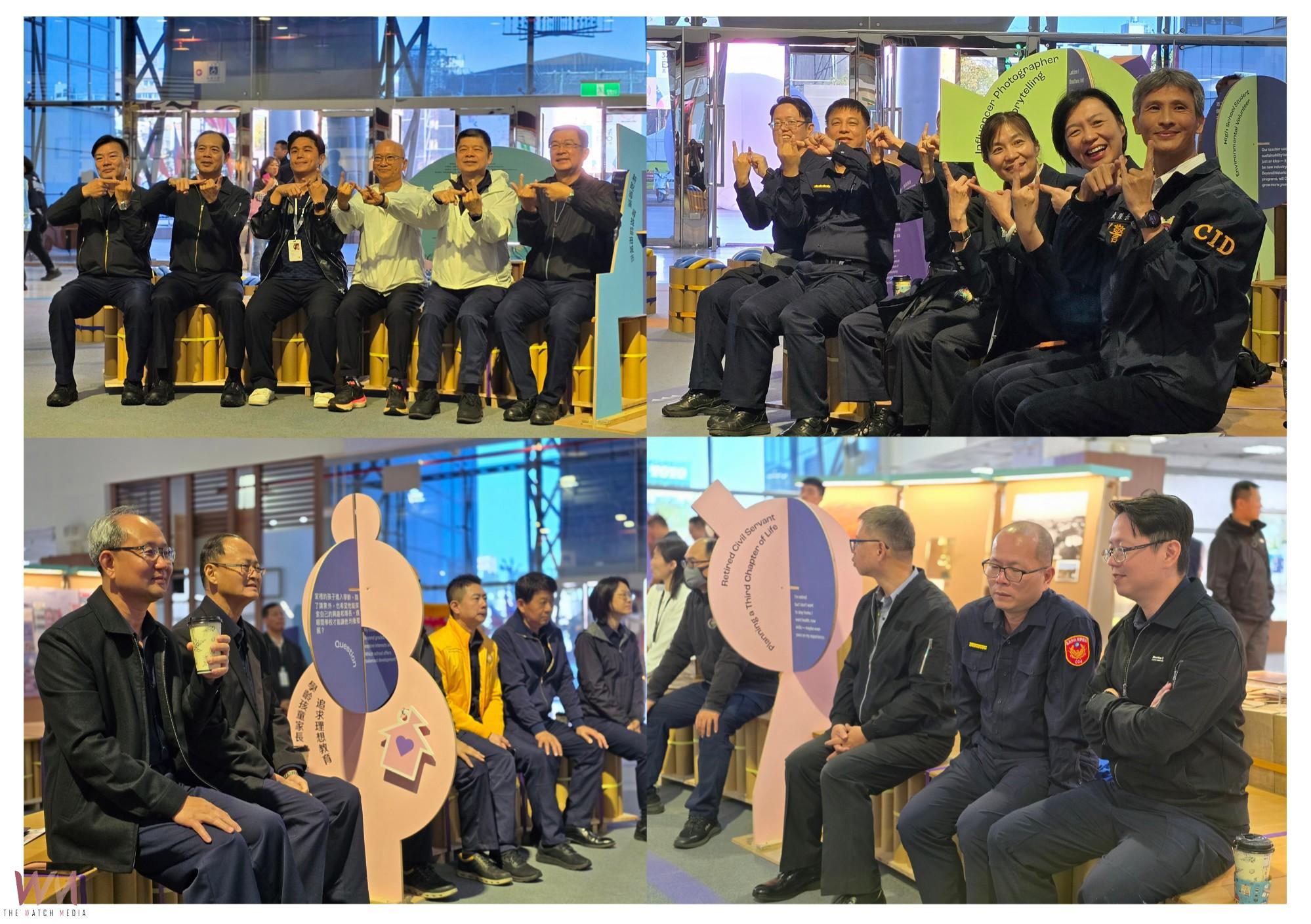 嘉義市警察局擕手市府文化局以城市年輪深化市民防詐意識,為提升市民反詐騙警覺,策展「我們嘉義輪(CHIAYI RINGS)」,讓防詐意識成為市民生活的一部分,與市民一同為嘉義刻下安全、信任與守護的城市年輪。(圖/嘉義市警察局提供)