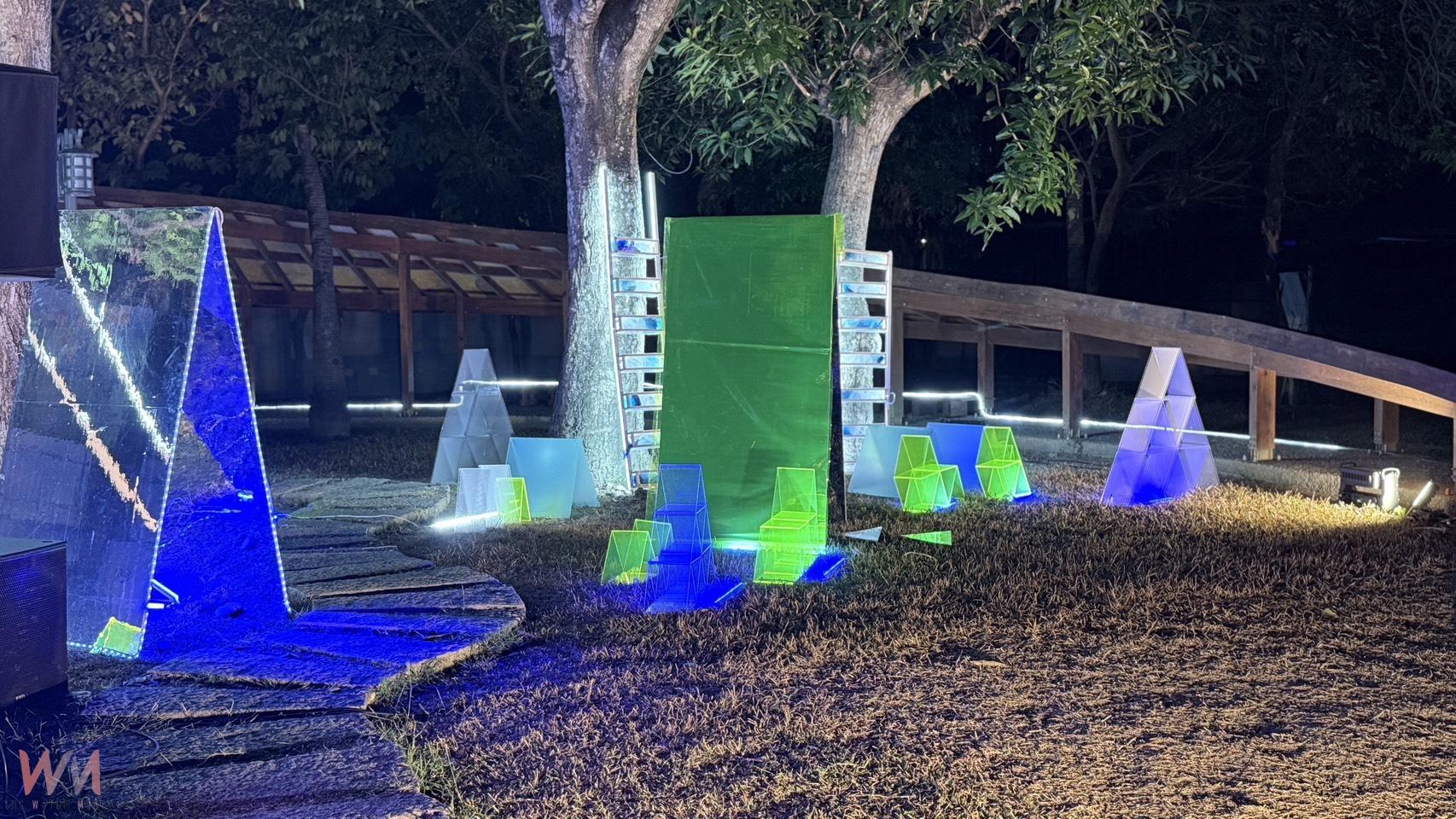 國立新港藝術高中師生共創新媒體藝術裝置，參與「320+1嘉義市城市博覽會」B2 主題展區「宜居城市」。（圖/新港藝術高中提供）