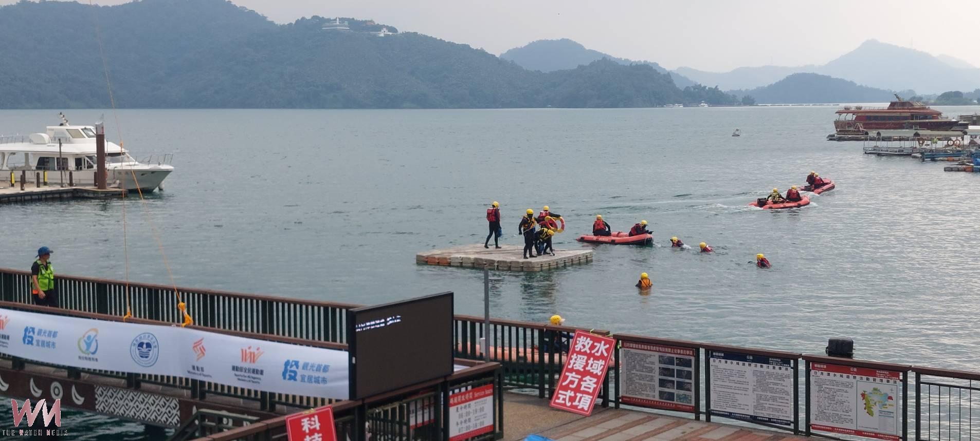 南投消防強化日月潭水域救援 萬人泳渡前辦理實兵演練 - https://www.watchmedia01.com