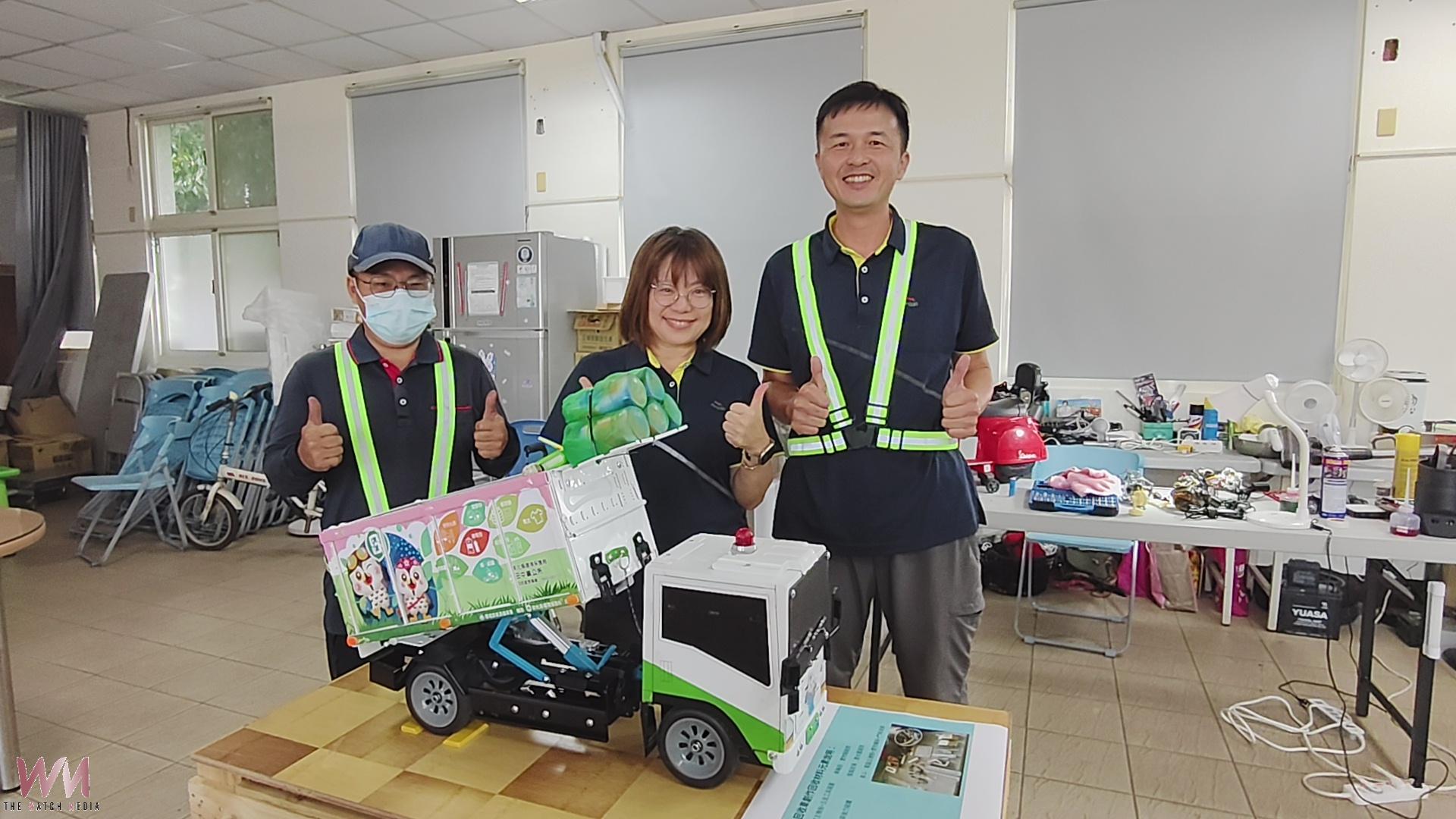 （有影片）／太逼真了！田中清潔隊員「神手」打造縮小版清運車