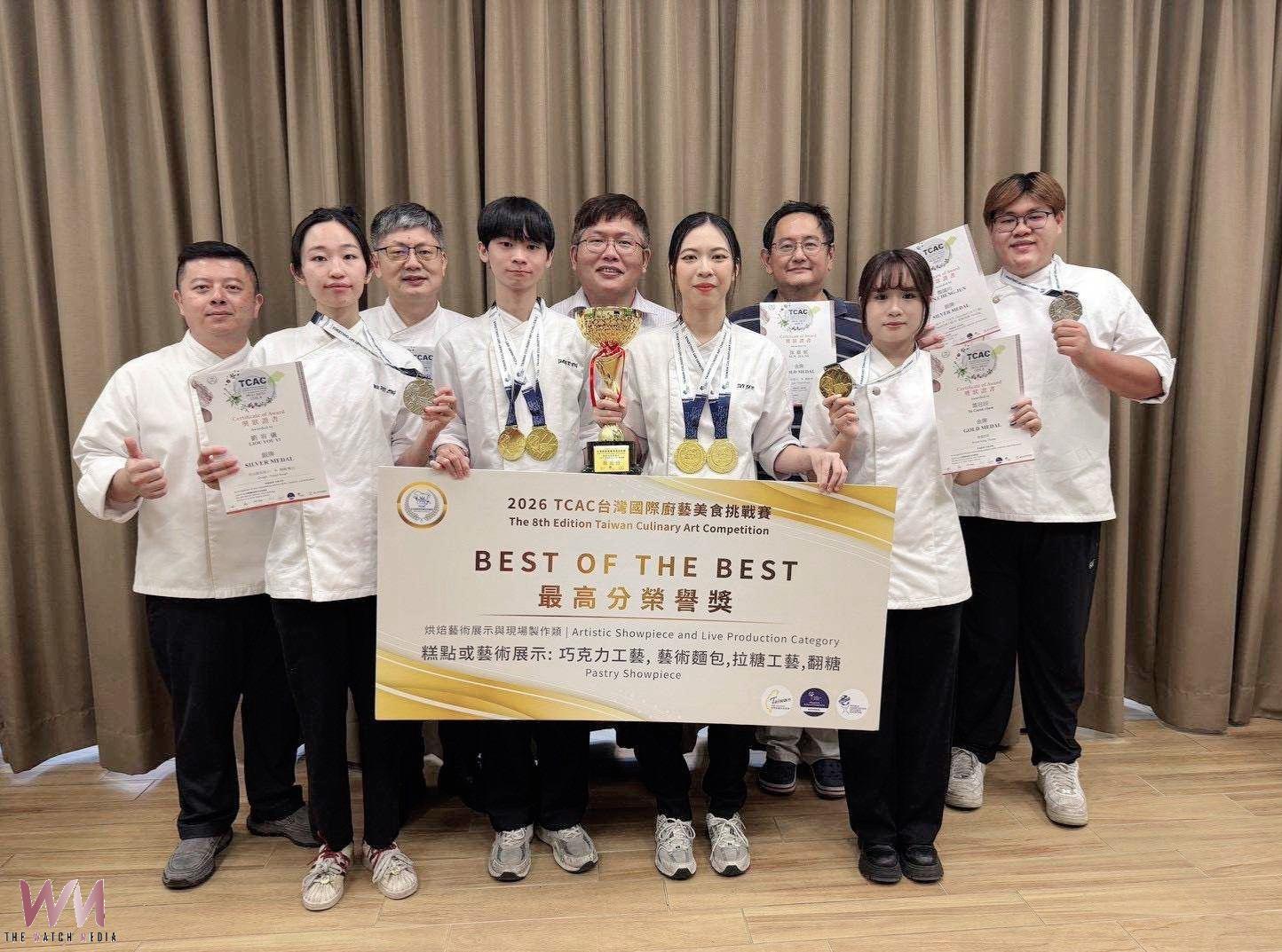 烘焙藝術實力獲肯定　中臺科大食科系勇奪TCAC國際廚藝競賽3金2銀