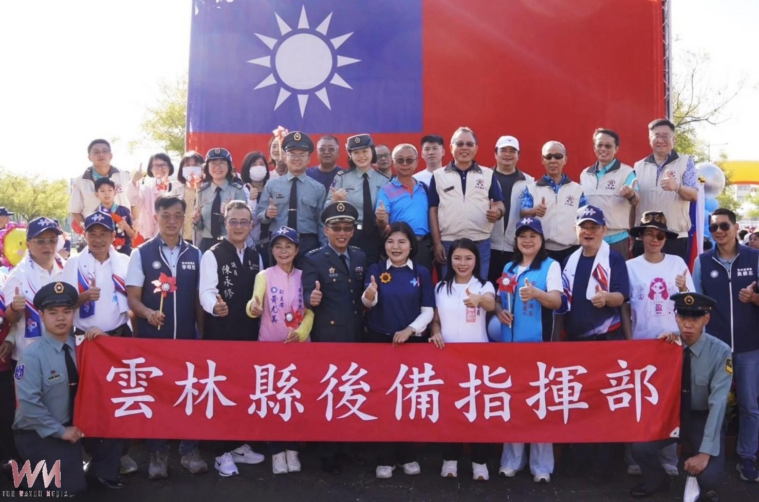 雲林後備指揮部響應雙十國慶升旗　官兵與後備幹部展現愛國精神