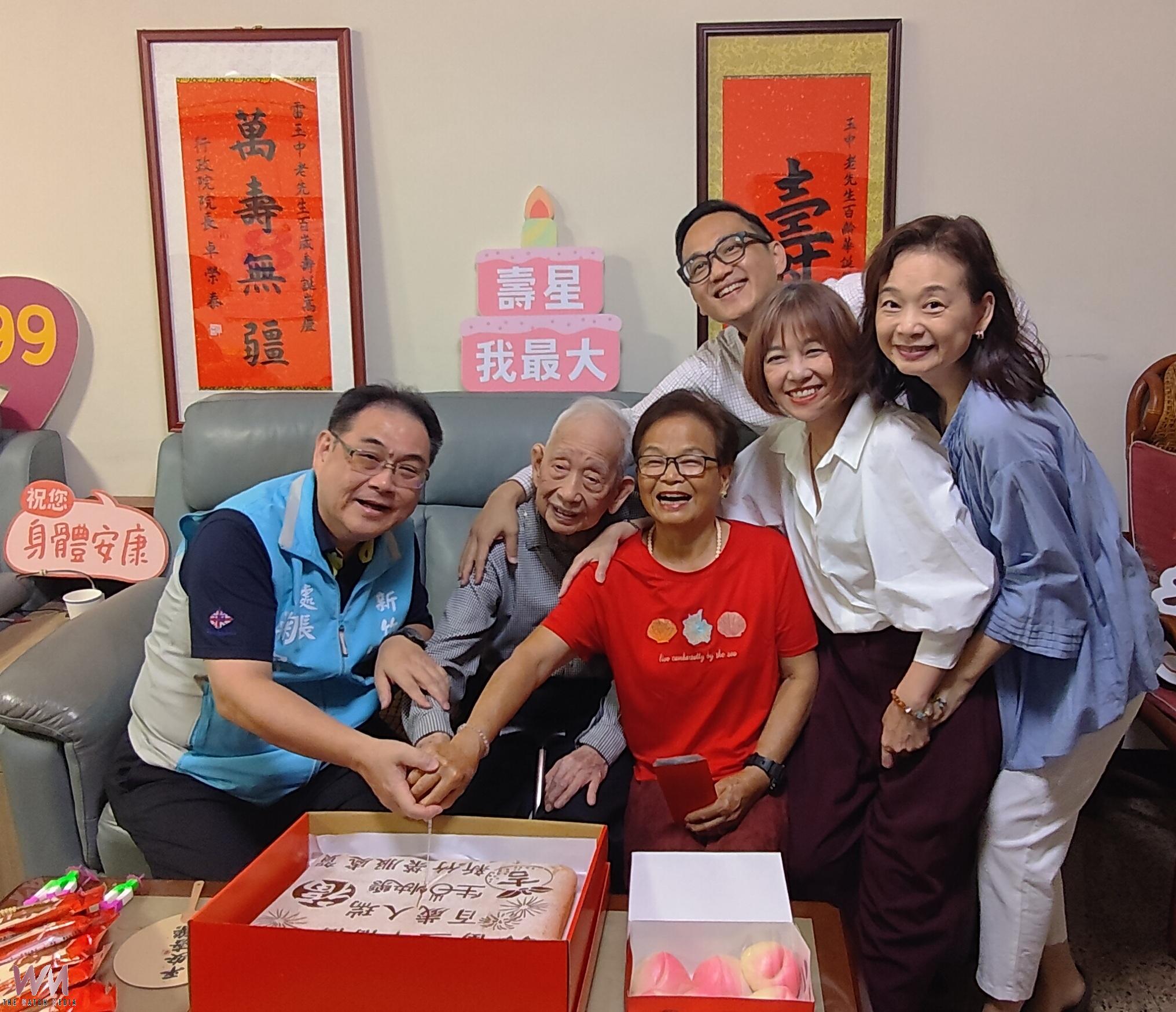 新竹榮服處為百歲榮民祝壽     共享天倫展現樂齡風采