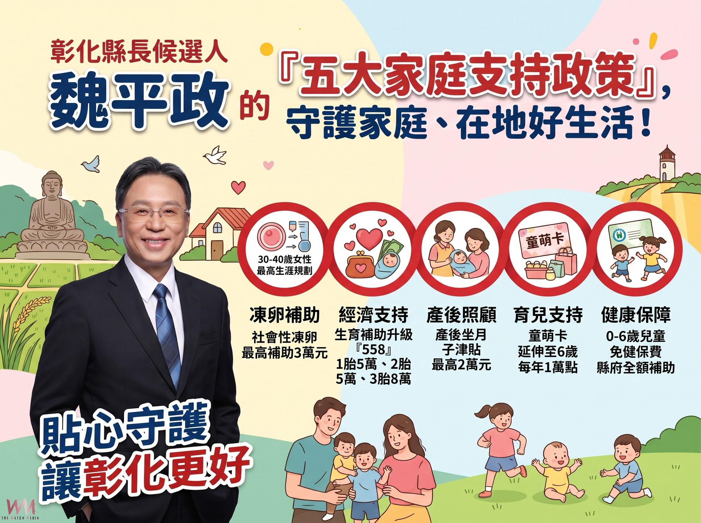 （有影片）／魏平政推五大家庭政策　凍卵、生育、育兒補助全面加碼 - https://www.watchmedia01.com