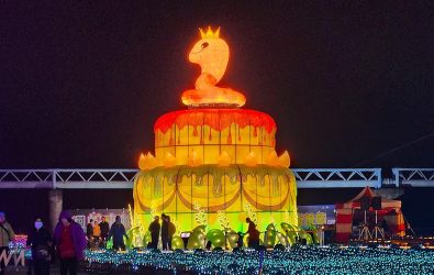 濁水溪兩岸最盛大的燈會盛事—2025西螺媽祖迎春燈會，日前正式啟燈。（圖／記者蘇榮泉攝）