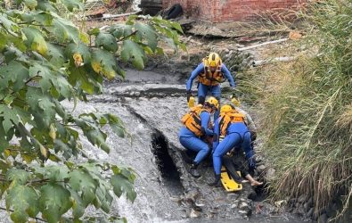 二水鄉傳出一起溺水事件，警方和消防隊在下游2.1公里處發現遺體。（民眾提供）